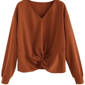 Vneck Drop Shoulder Sweater